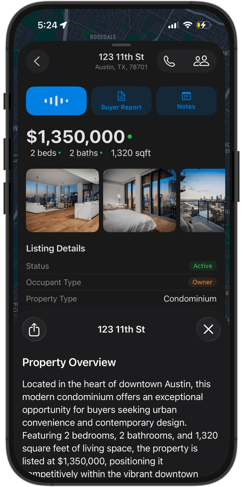 AI-Powered Property Insights Screenshot